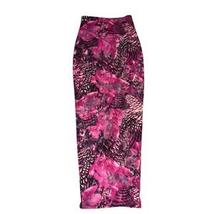 MURCI Pencil Style Maxi Skirt Purple Sz 4 Feather‎ Dreams Whimsigoth Artsy New